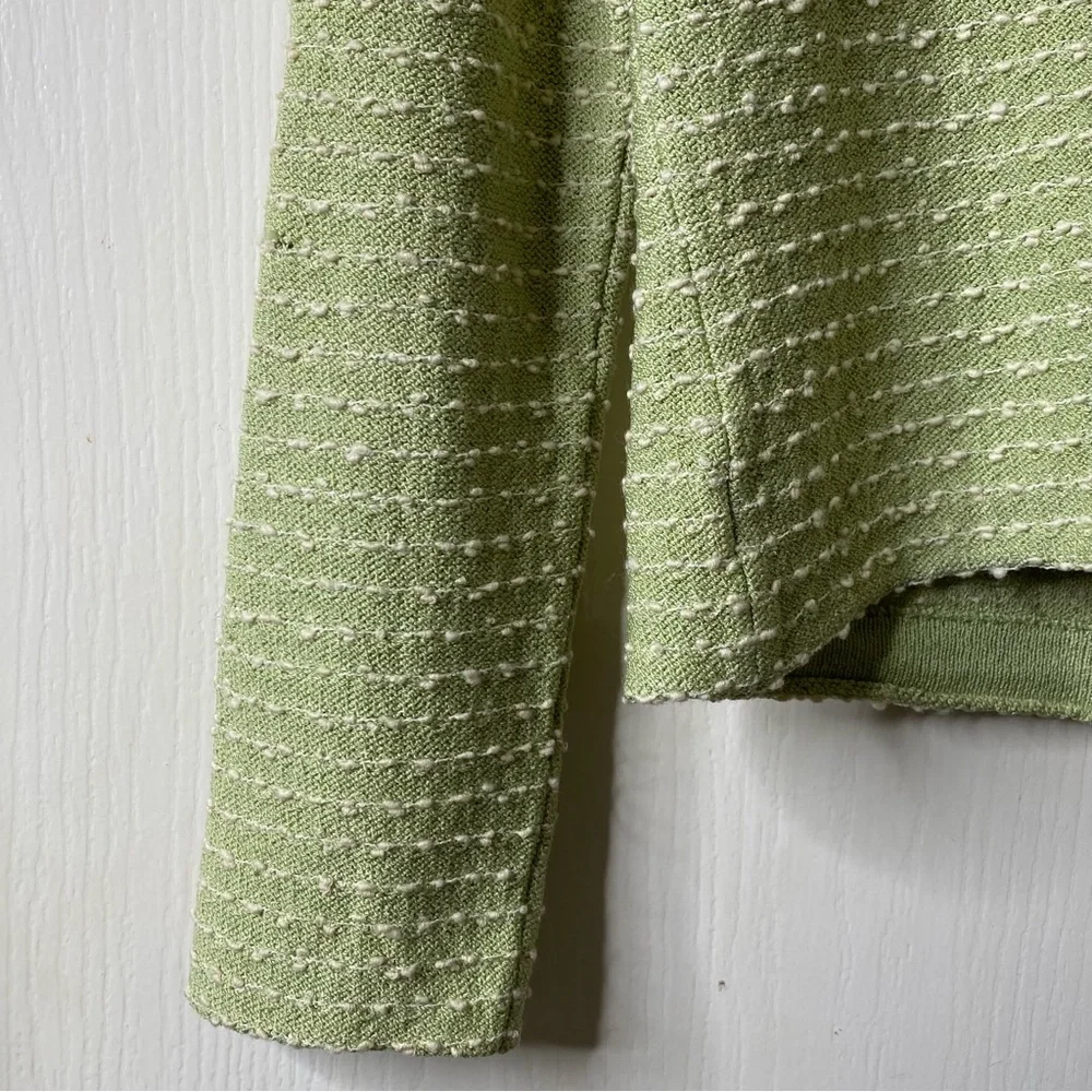 St. John • Santana Knit Green Boucle Skirt Suit • USA